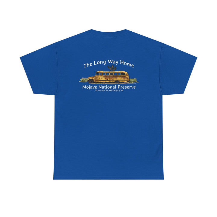 Mojave Road School Bus T-Shirt — "The Long Way Home" - OC Designworks