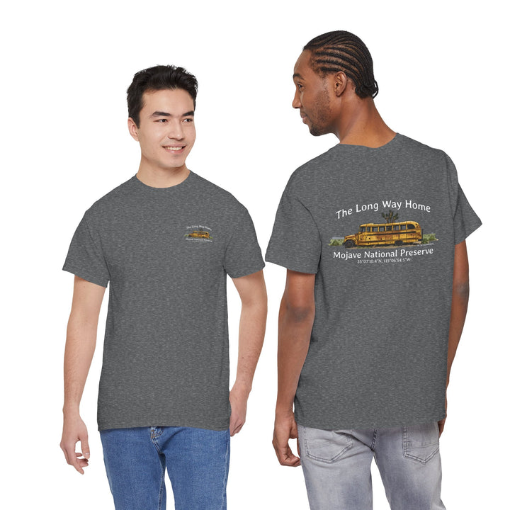 Mojave Road School Bus T-Shirt — "The Long Way Home" - OC Designworks
