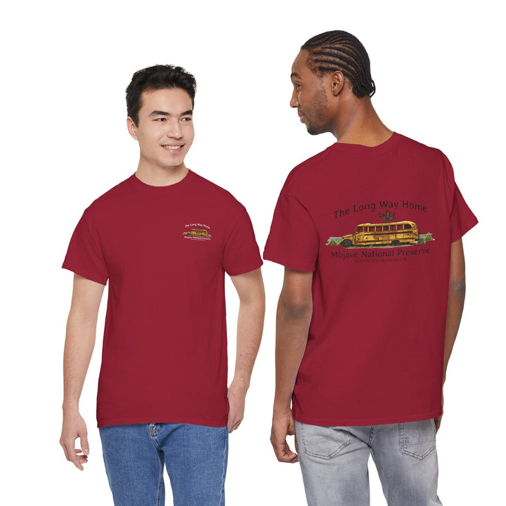 Mojave Road School Bus T-Shirt — "The Long Way Home" - OC Designworks