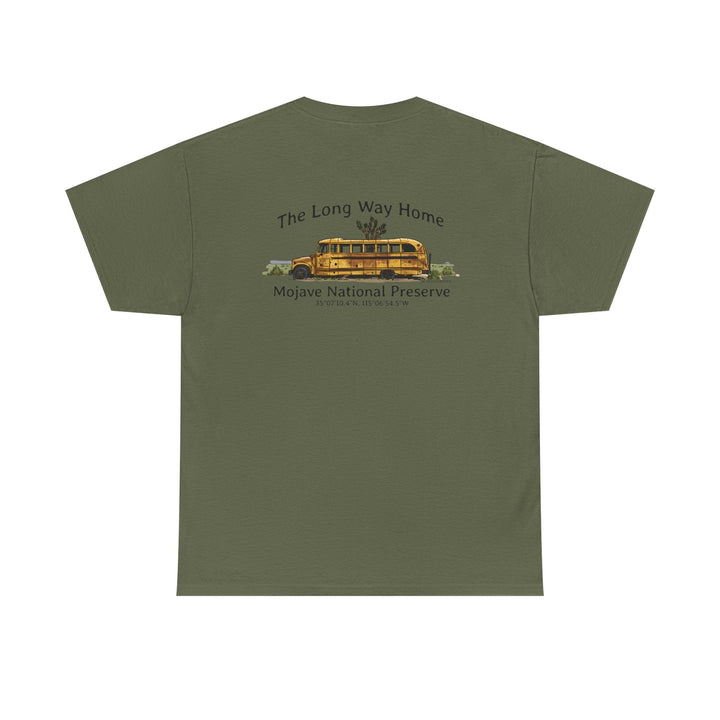 Mojave Road School Bus T-Shirt — "The Long Way Home" - OC Designworks