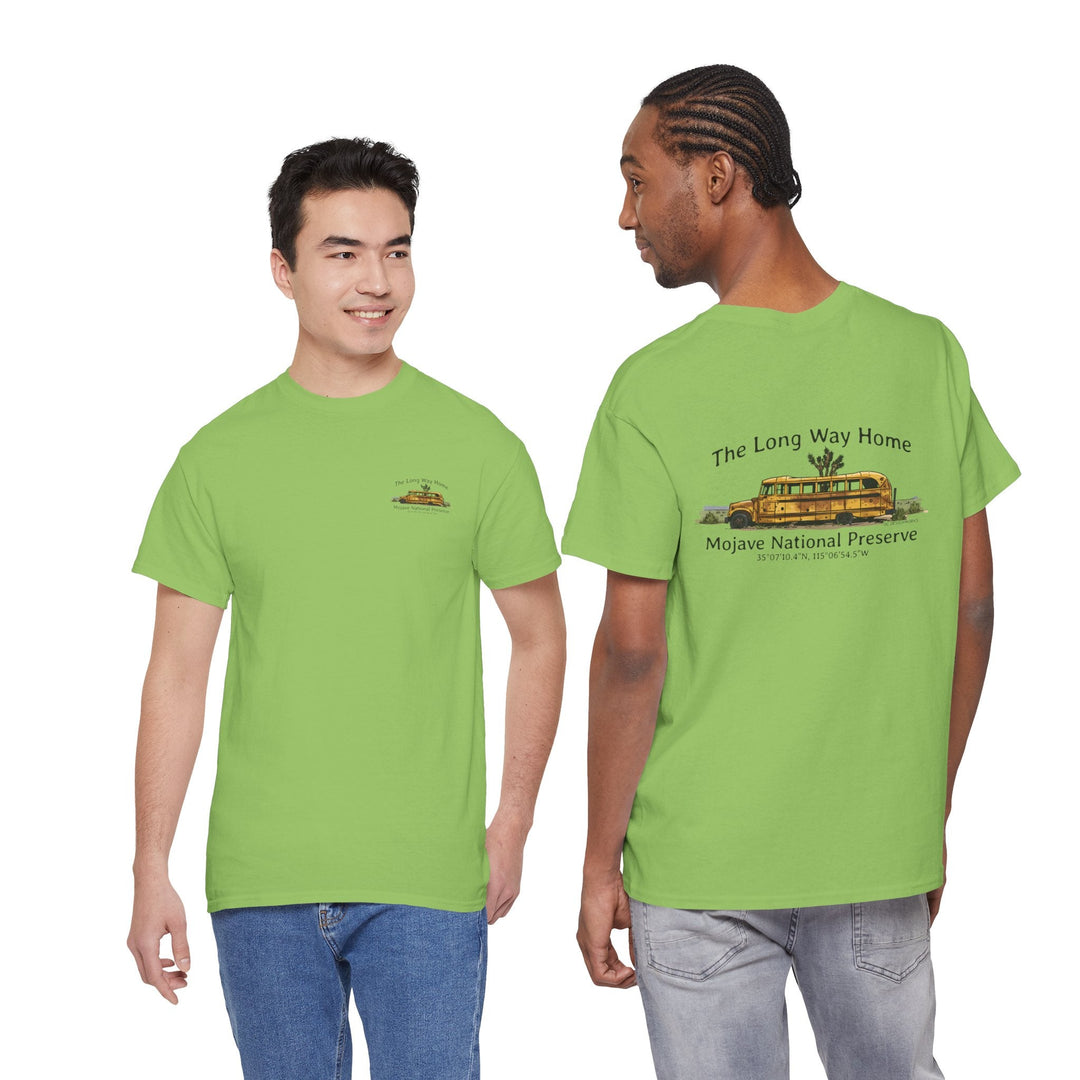 Mojave Road School Bus T-Shirt — "The Long Way Home" - OC Designworks