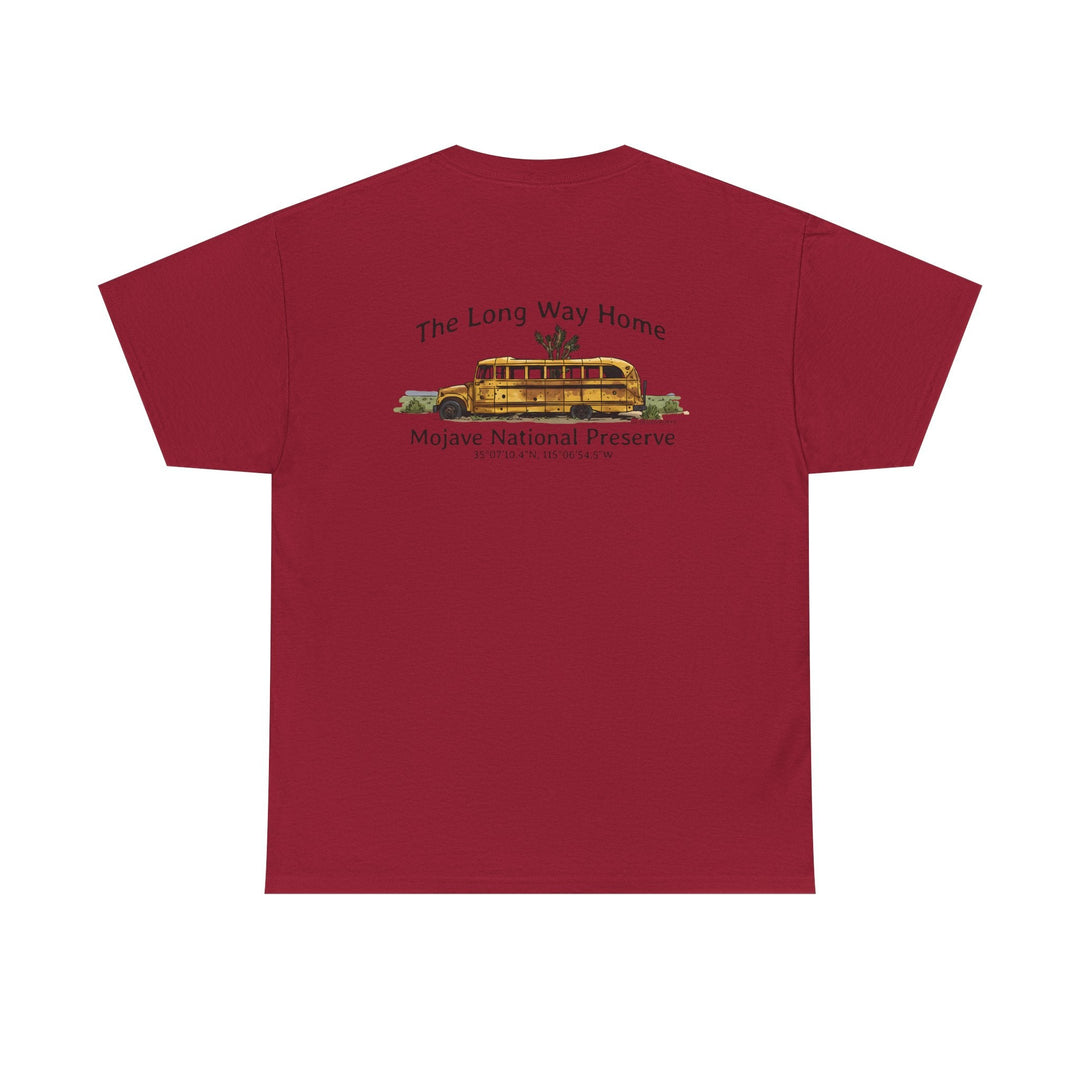 Mojave Road School Bus T-Shirt — "The Long Way Home" - OC Designworks