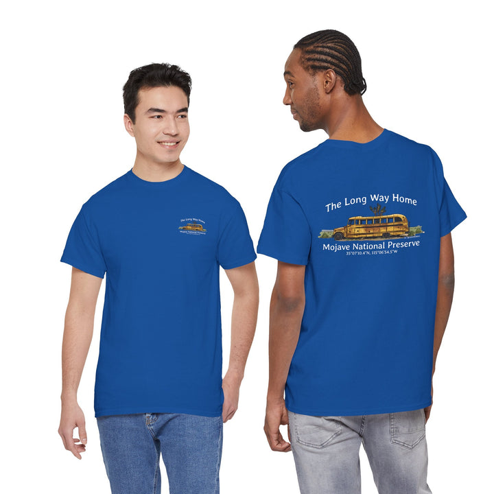 Mojave Road School Bus T-Shirt — "The Long Way Home" - OC Designworks