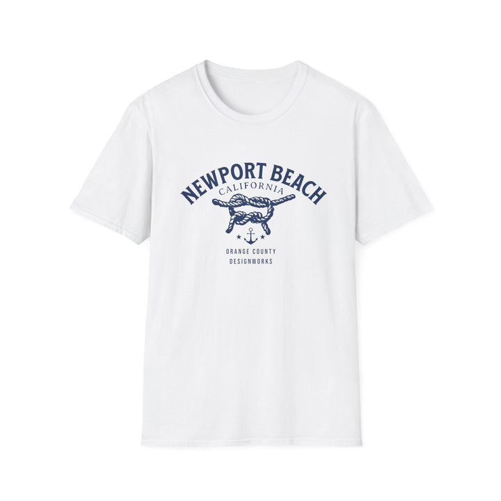 Newport Beach California Sailing Knot T-Shirt - T-Shirt - White - OC Designworks