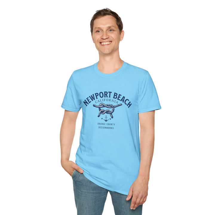 Newport Beach California Sailing Knot T-Shirt - T-Shirt - Sky - OC Designworks