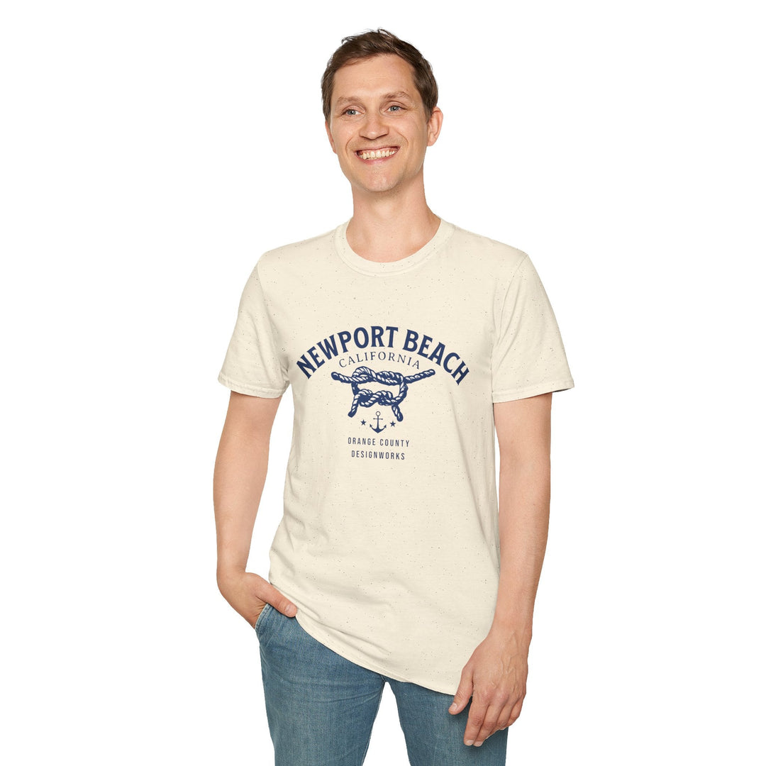 Newport Beach California Sailing Knot T-Shirt - T-Shirt - Natural - OC Designworks