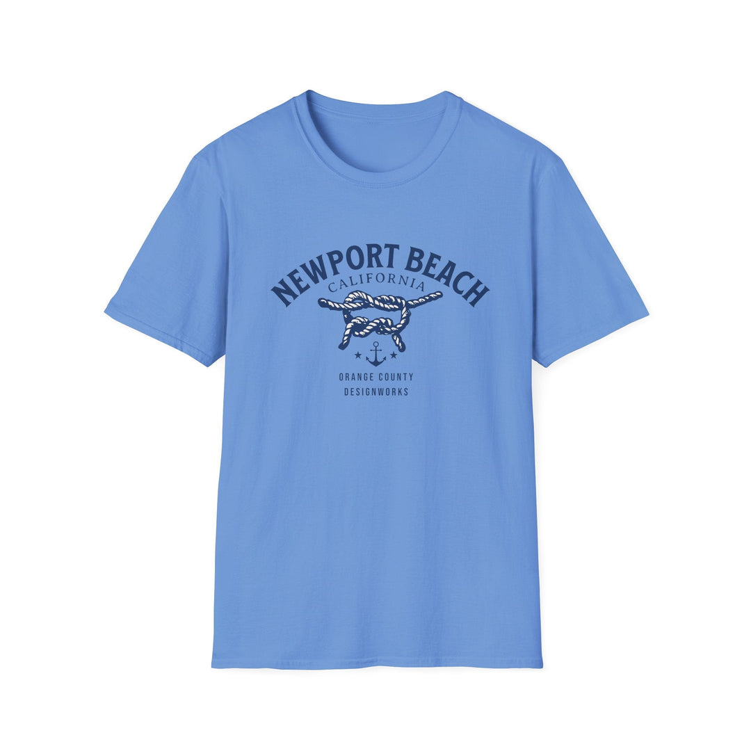 Newport Beach California Sailing Knot T-Shirt - T-Shirt - Carolina Blue - OC Designworks