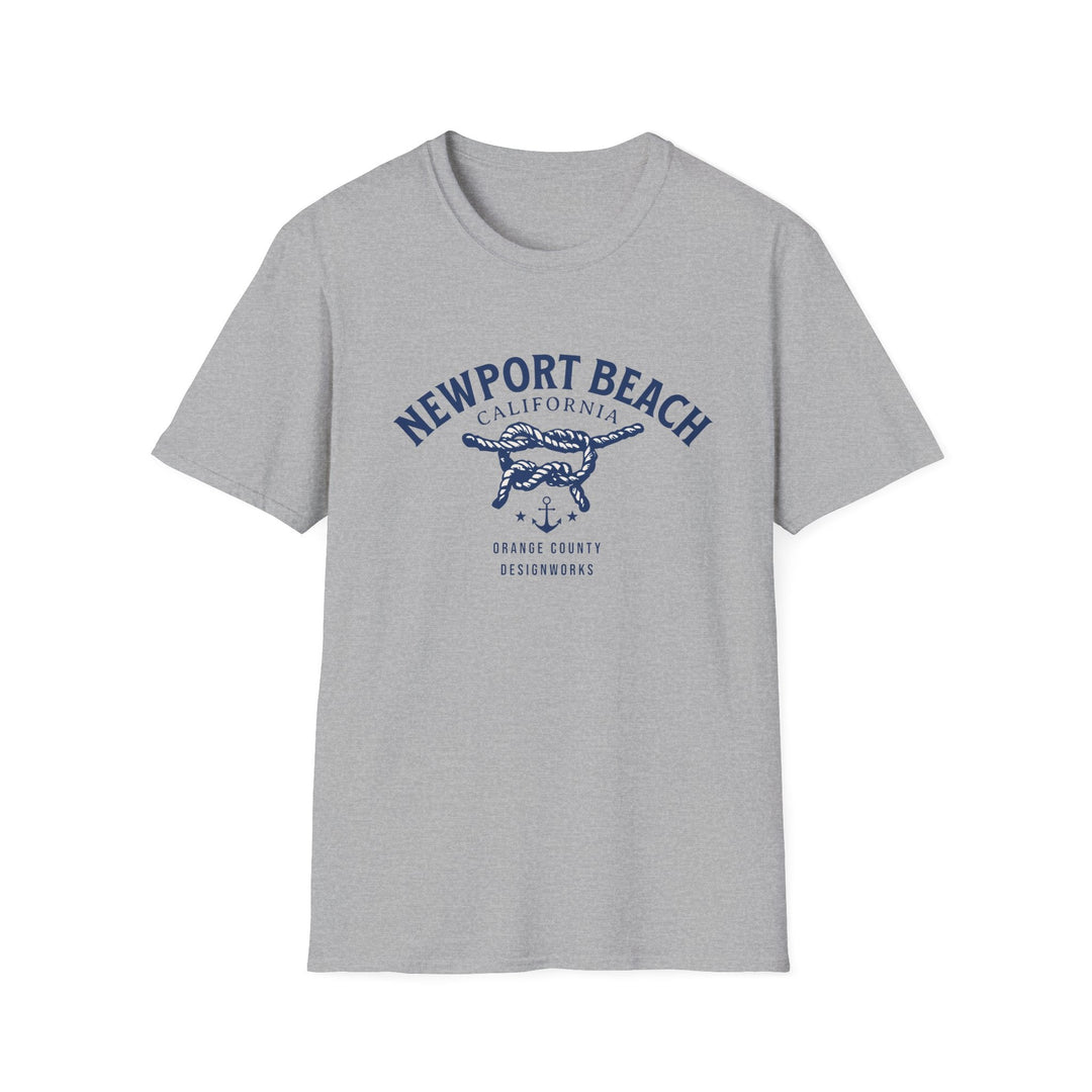 Newport Beach California Sailing Knot T-Shirt - T-Shirt - Sport Grey - OC Designworks
