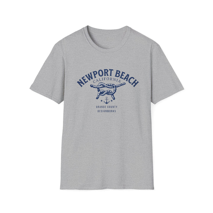Newport Beach California Sailing Knot T-Shirt - T-Shirt - Sport Grey - OC Designworks