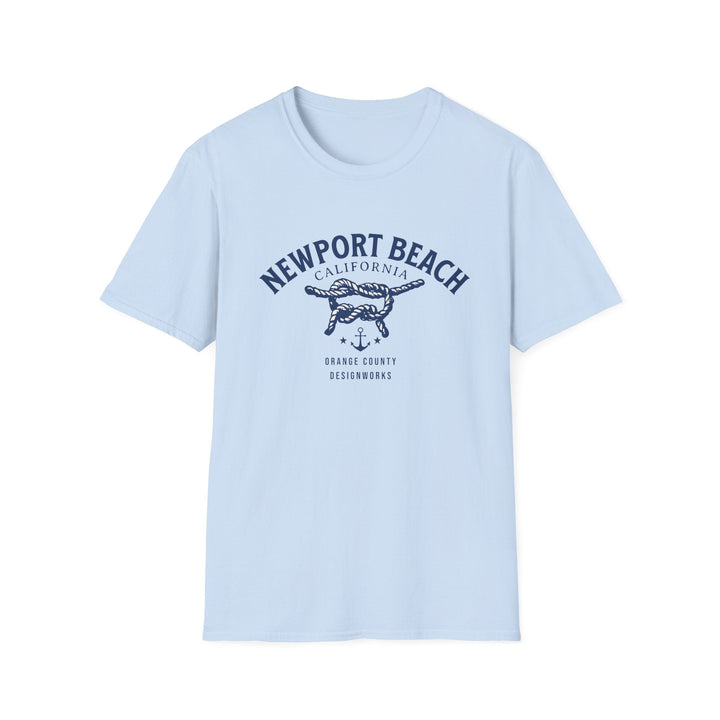 Newport Beach California Sailing Knot T-Shirt - T-Shirt - Light Blue - OC Designworks