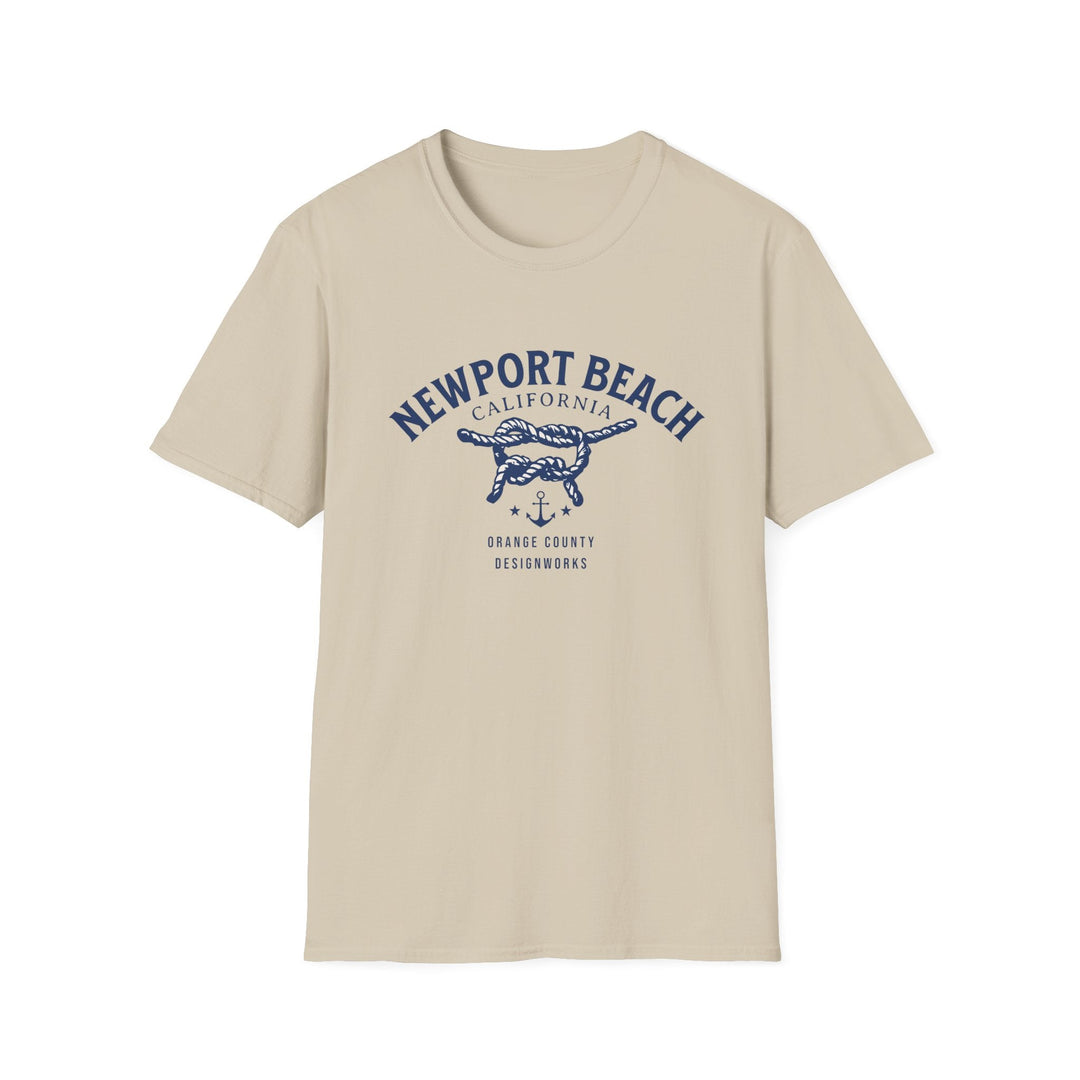 Newport Beach California Sailing Knot T-Shirt - T-Shirt - Sand - OC Designworks