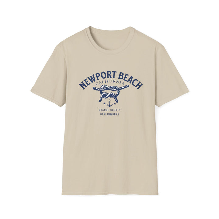 Newport Beach California Sailing Knot T-Shirt - T-Shirt - Sand - OC Designworks
