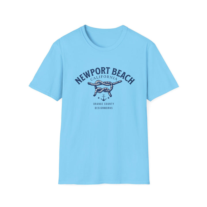 Newport Beach California Sailing Knot T-Shirt - T-Shirt - Sky - OC Designworks
