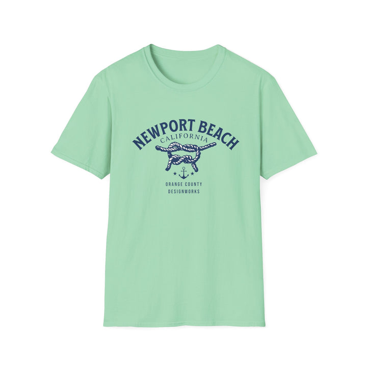 Newport Beach California Sailing Knot T-Shirt - T-Shirt - Mint Green - OC Designworks