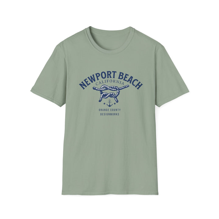 Newport Beach California Sailing Knot T-Shirt - T-Shirt - Sage - OC Designworks
