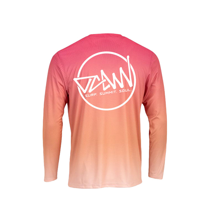 OCDW Circle Shuji LS Jersey - Jersey - Red/ Light Orange - OC Designworks