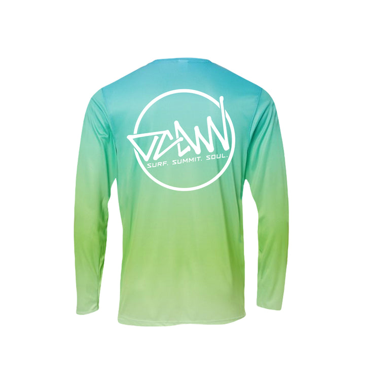 OCDW Circle Shuji LS Jersey - Jersey - Aqua Blue/ Light Lime - OC Designworks
