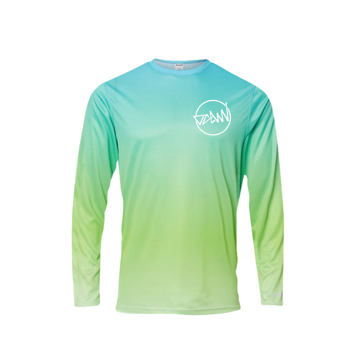 OCDW Circle Shuji LS Jersey - Jersey - Aqua Blue/ Light Lime - OC Designworks