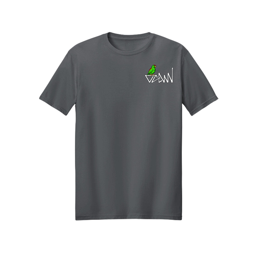 OCDW Parrot T-Shirt - T-Shirt - Heather Asphalt - OC Designworks