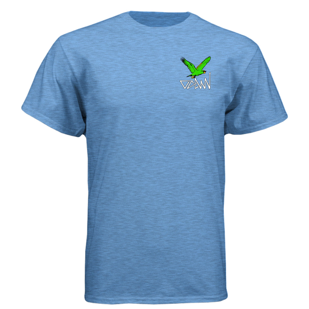 OCDW Parrot T-Shirt - T-Shirt - Heather Columbia Blue - OC Designworks