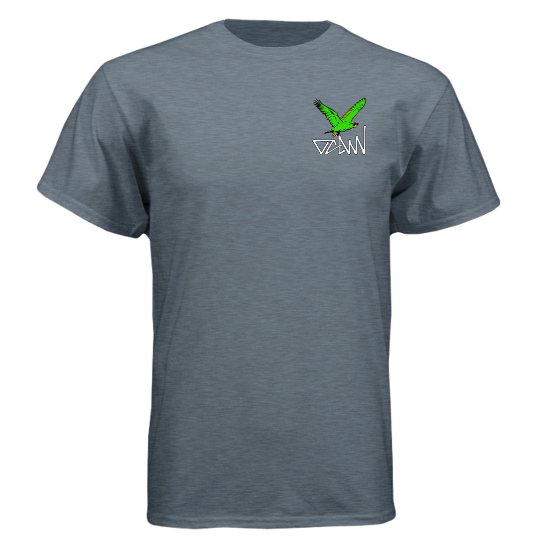 OCDW Parrot T-Shirt - T-Shirt - Heather Slate Blue - OC Designworks