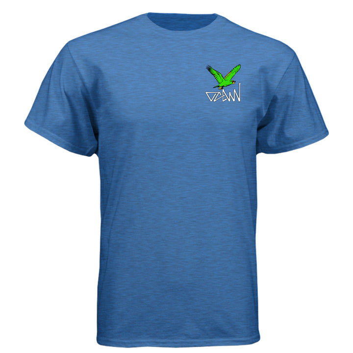 OCDW Parrot T-Shirt - T-Shirt - Heather Cool Blue - OC Designworks