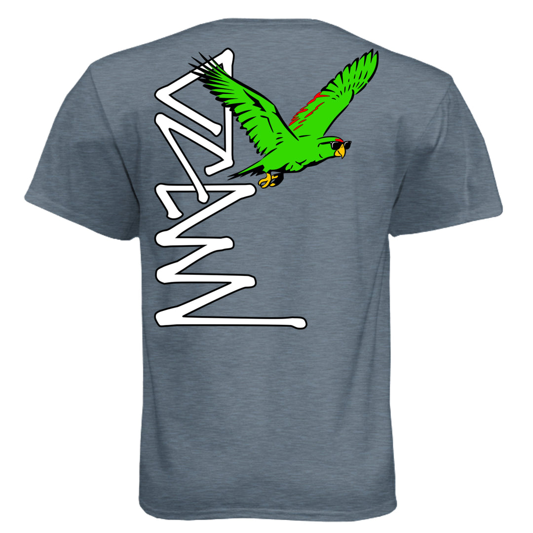OCDW Parrot T-Shirt - T-Shirt - Heather Slate Blue - OC Designworks