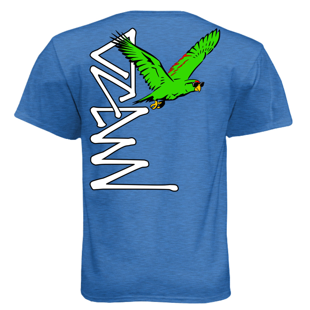 OCDW Parrot T-Shirt - T-Shirt - Heather Cool Blue - OC Designworks