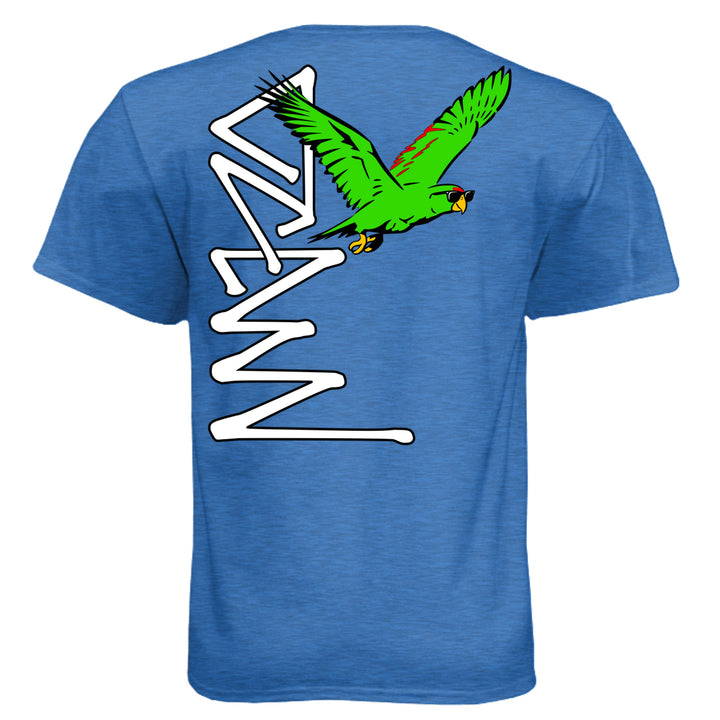 OCDW Parrot T-Shirt - T-Shirt - Heather Cool Blue - OC Designworks