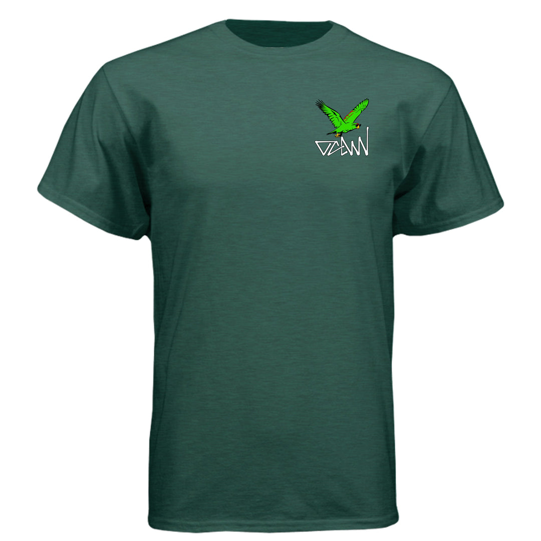 OCDW Parrot T-Shirt - T-Shirt - Heather Forest Green - OC Designworks