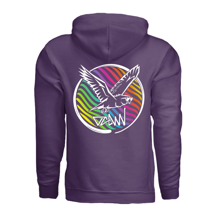 OCDW Rainbow Parrot Hoodie - Hoodie - Heather Team Purple - OC Designworks