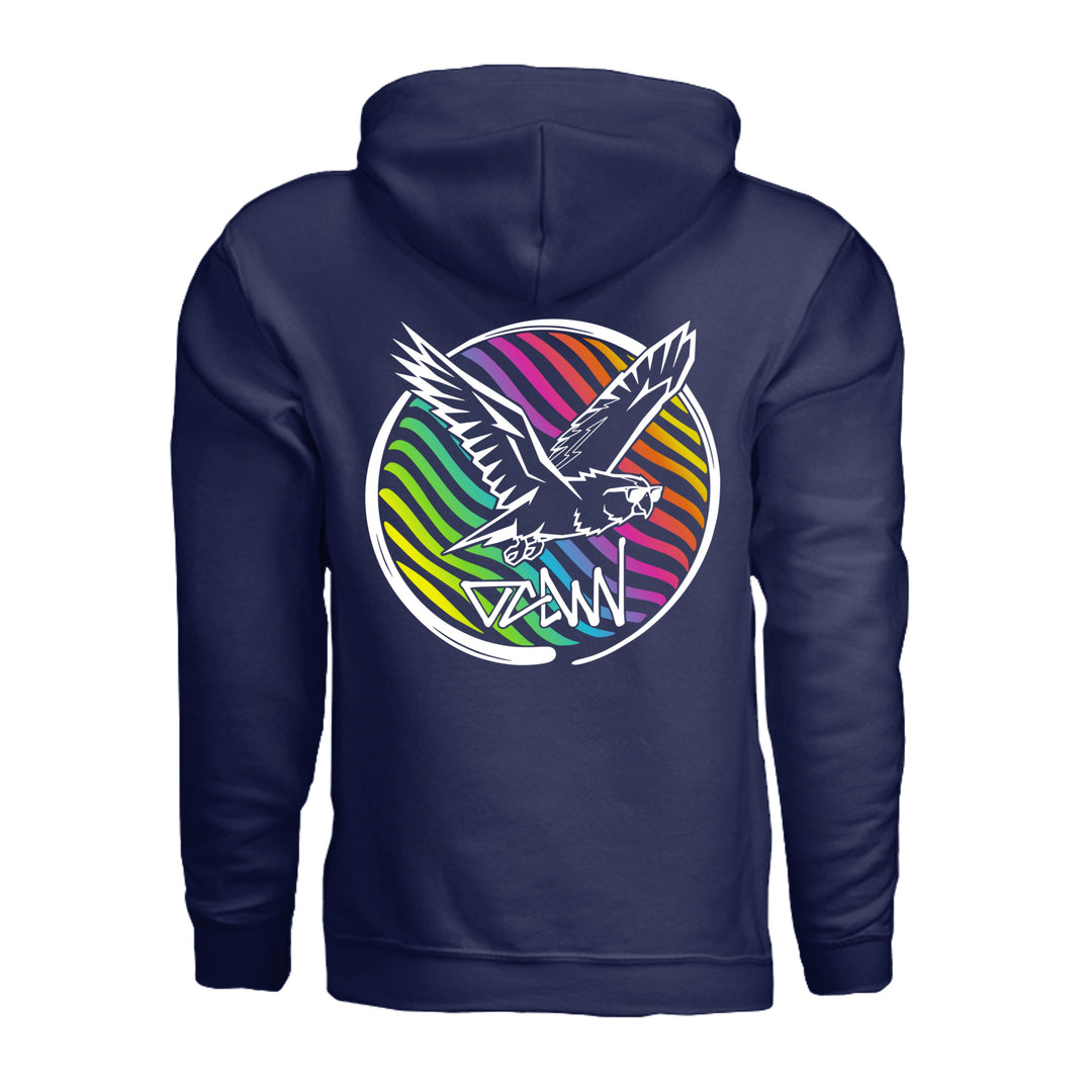 OCDW Rainbow Parrot Hoodie - Hoodie - NAVY - OC Designworks