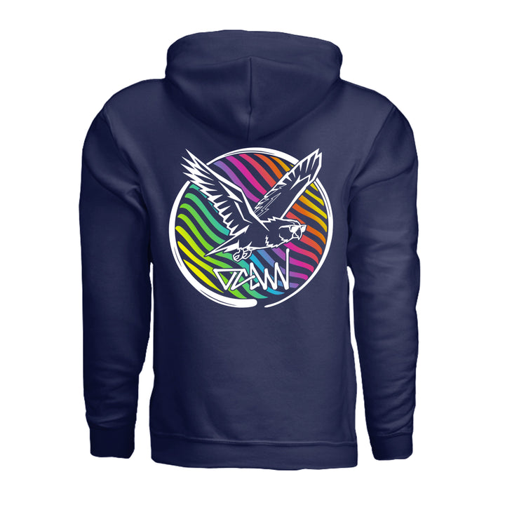 OCDW Rainbow Parrot Hoodie - Hoodie - NAVY - OC Designworks