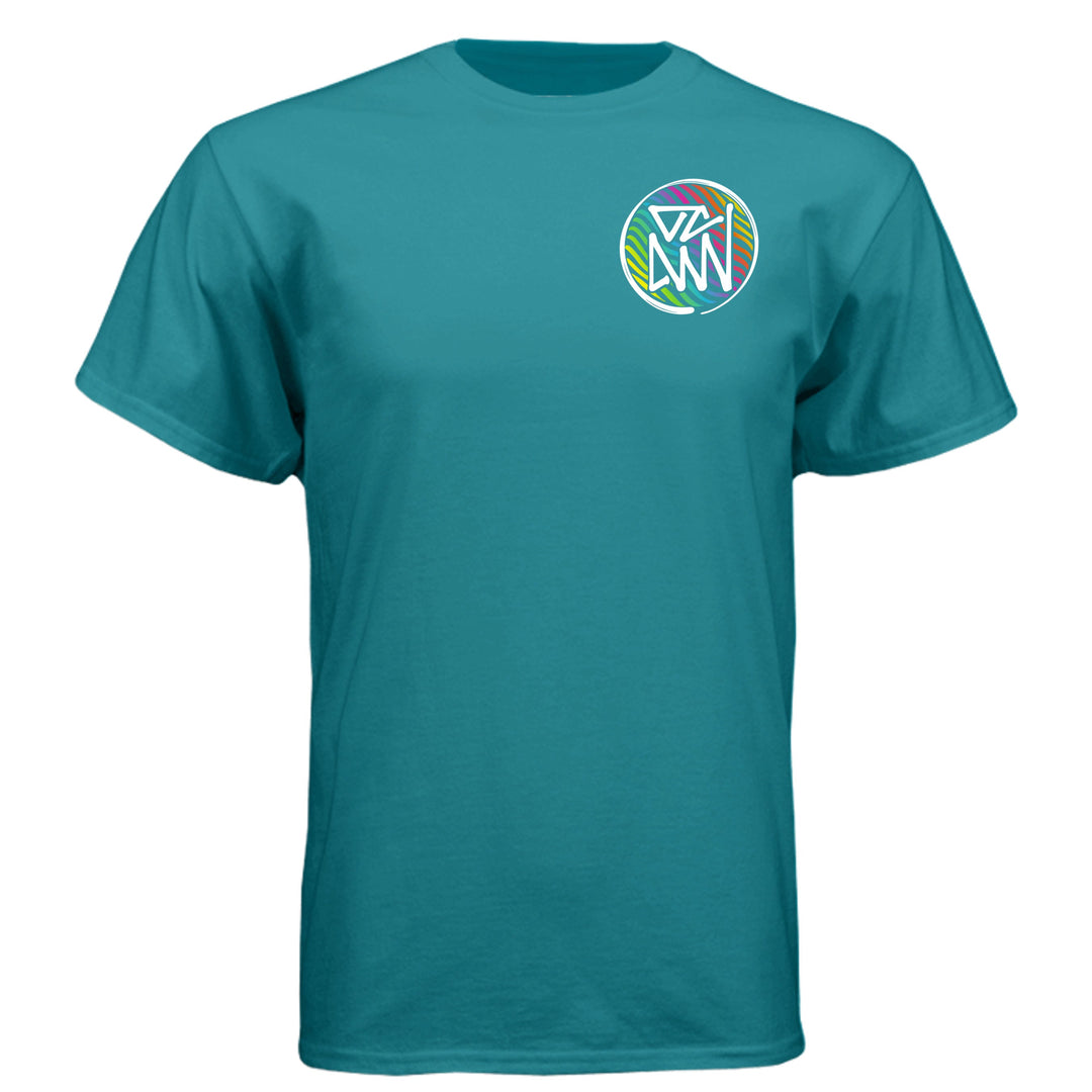 OCDW Rainbow Parrot T-Shirt - T-Shirt - Teal - OC Designworks