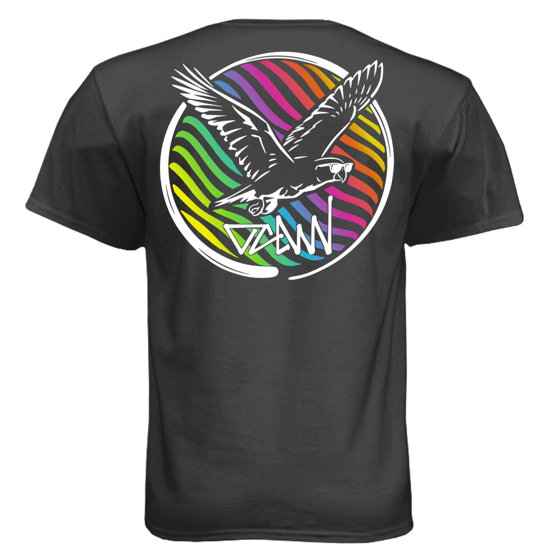 OCDW Rainbow Parrot T-Shirt - T-Shirt - Black - OC Designworks
