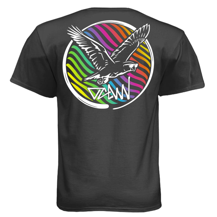 OCDW Rainbow Parrot T-Shirt - T-Shirt - Black - OC Designworks