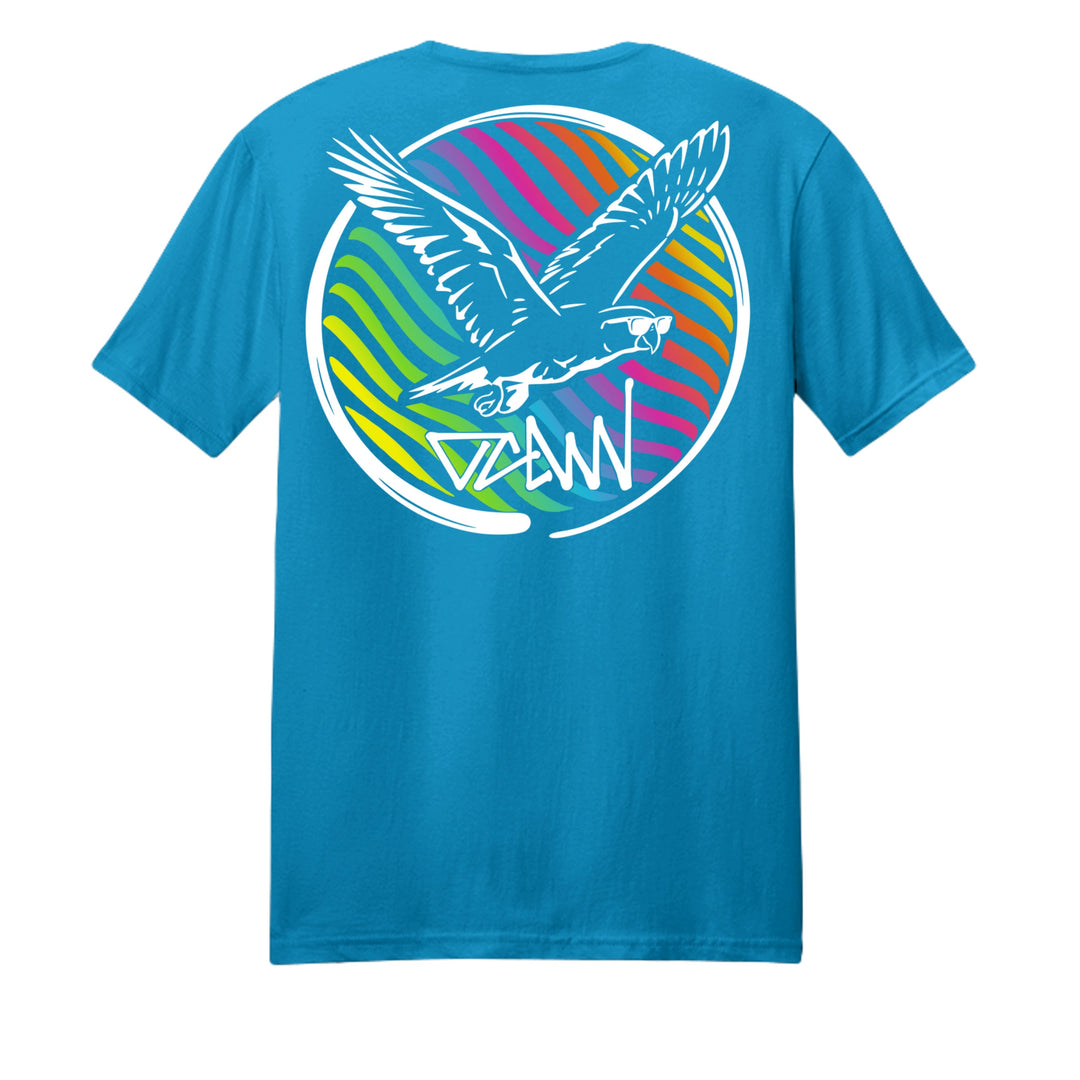 OCDW Rainbow Parrot T-Shirt - T-Shirt - Heather Teal - OC Designworks
