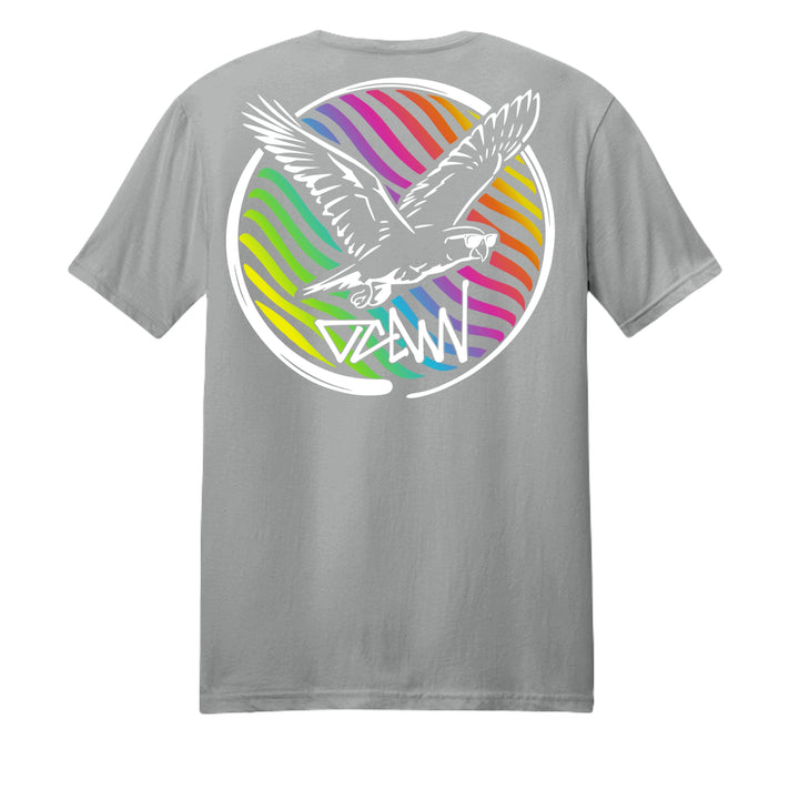 OCDW Rainbow Parrot T-Shirt - T-Shirt - Heather Grey - OC Designworks