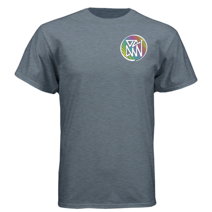 OCDW Rainbow Parrot T-Shirt - T-Shirt - Heather Slate Blue - OC Designworks