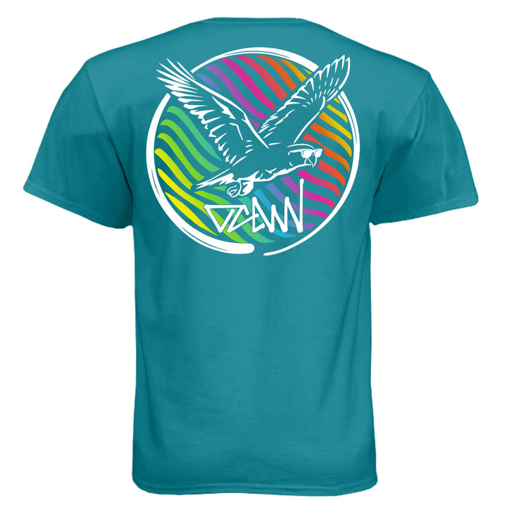 OCDW Rainbow Parrot T-Shirt - T-Shirt - Teal - OC Designworks