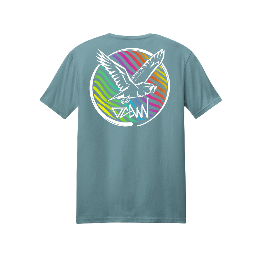 OCDW Rainbow Parrot T-Shirt - T-Shirt - Heather Arctic - OC Designworks