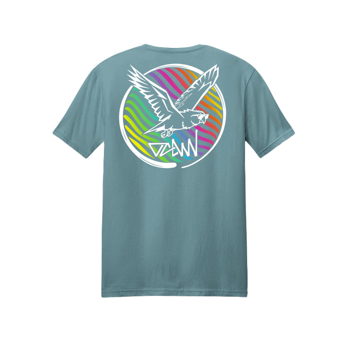 OCDW Rainbow Parrot T-Shirt - T-Shirt - Heather Arctic - OC Designworks