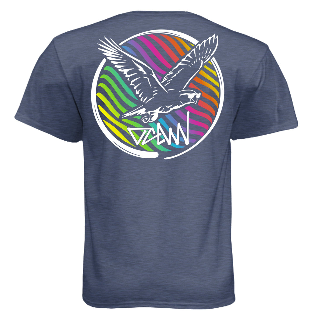 OCDW Rainbow Parrot T-Shirt - T-Shirt - Midnight Navy - OC Designworks