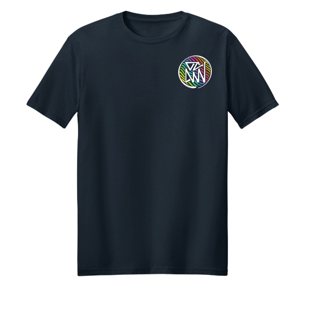 OCDW Rainbow Parrot T-Shirt - T-Shirt - Heather Black - OC Designworks