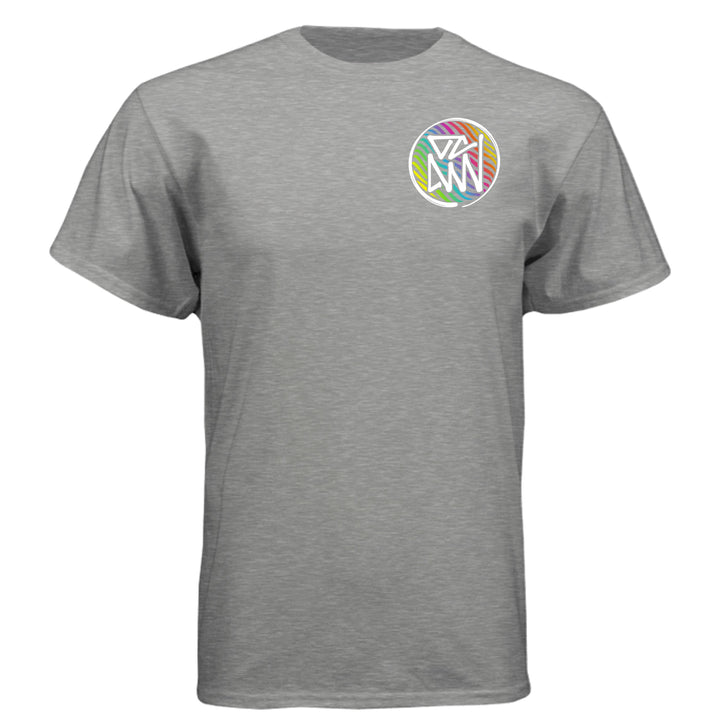 OCDW Rainbow Parrot T-Shirt - T-Shirt - Dark Heather Grey (60/40) - OC Designworks