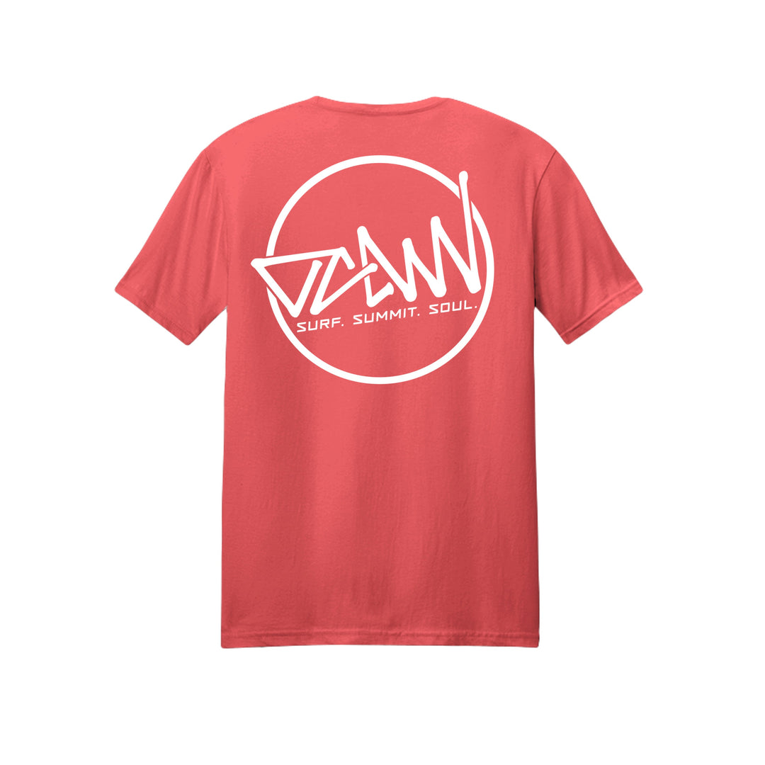 OCDW Shuji Circle T-Shirt (Lightweight) - T-Shirt - Heather Coral - OC Designworks