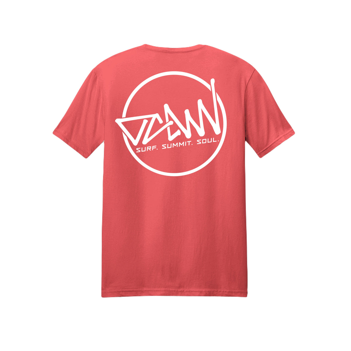 OCDW Shuji Circle T-Shirt (Lightweight) - T-Shirt - Heather Coral - OC Designworks