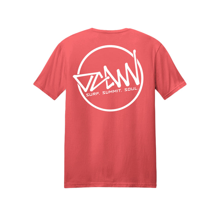 OCDW Shuji Circle T-Shirt (Lightweight) - T-Shirt - Heather Coral - OC Designworks
