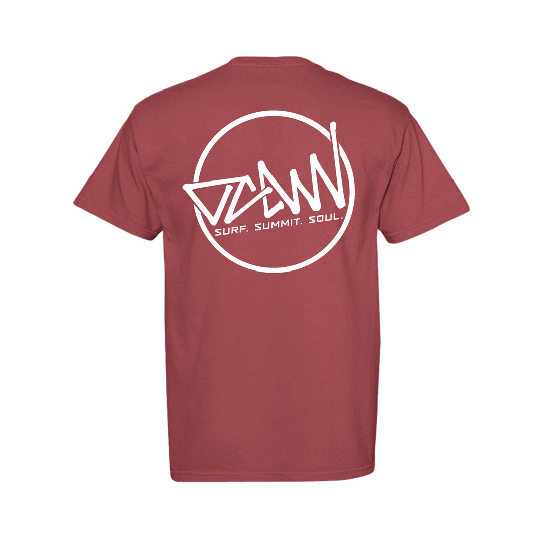 OCDW Shuji Circle T-Shirt (Midweight) - T-Shirt - CRIMSON - OC Designworks