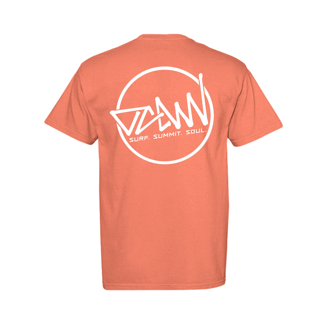 OCDW Shuji Circle T-Shirt (Midweight) - T-Shirt - NEON RED ORANGE - OC Designworks